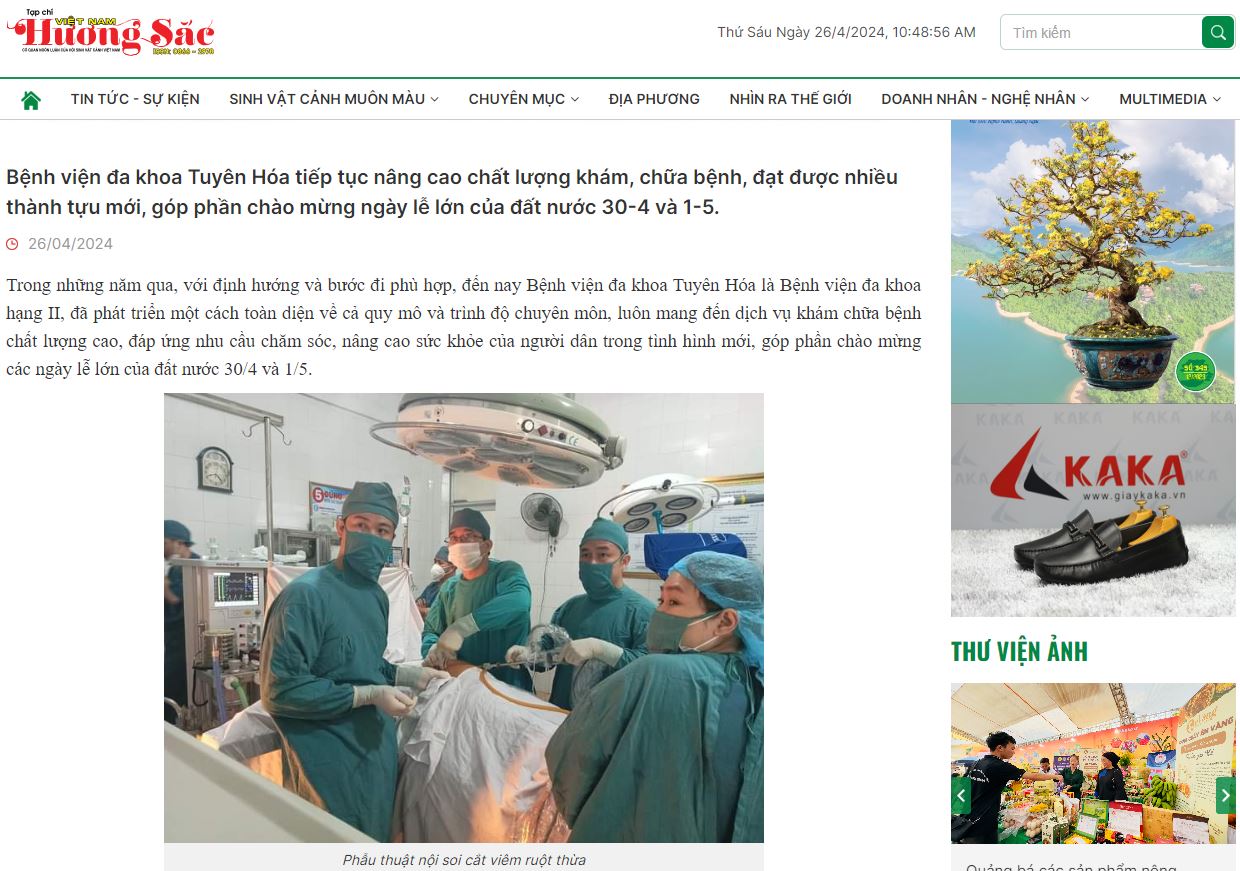 Bệnh viện đa khoa Tuyên Hóa tiếp tục nâng cao chất lượng khám, chữa bệnh